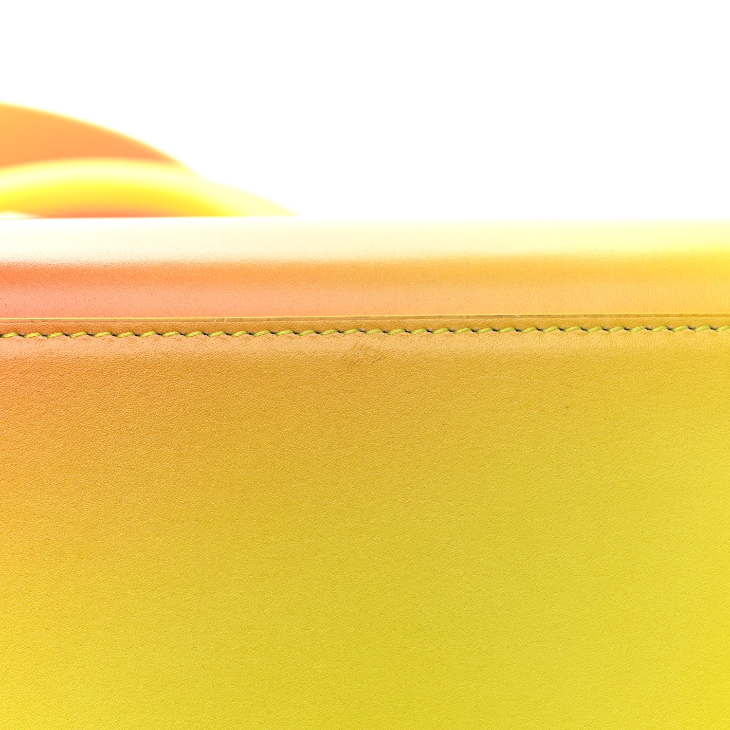 Christian Dior Box Calfskin Gradient Medium Lady Dior Yellow Orange 16 of 17