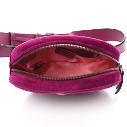 Gucci Velvet Matelasse GG Marmont Belt Bag 75 30 Fuchsia Violet Cyclamen 4 of 7