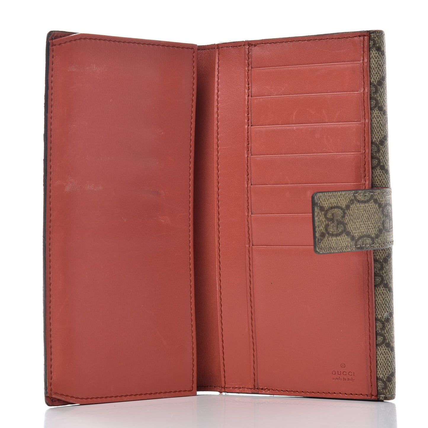 GG Supreme Monogram Interlocking Continental Flap Wallet