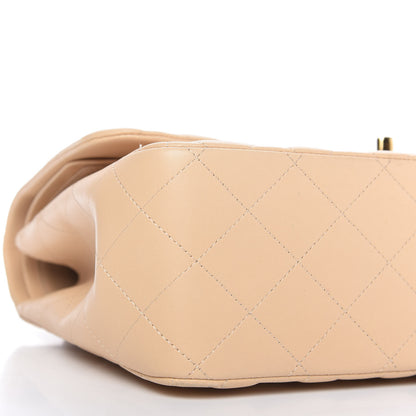 Chanel Lambskin Quilted Jumbo Double Flap Beige 6 of 10