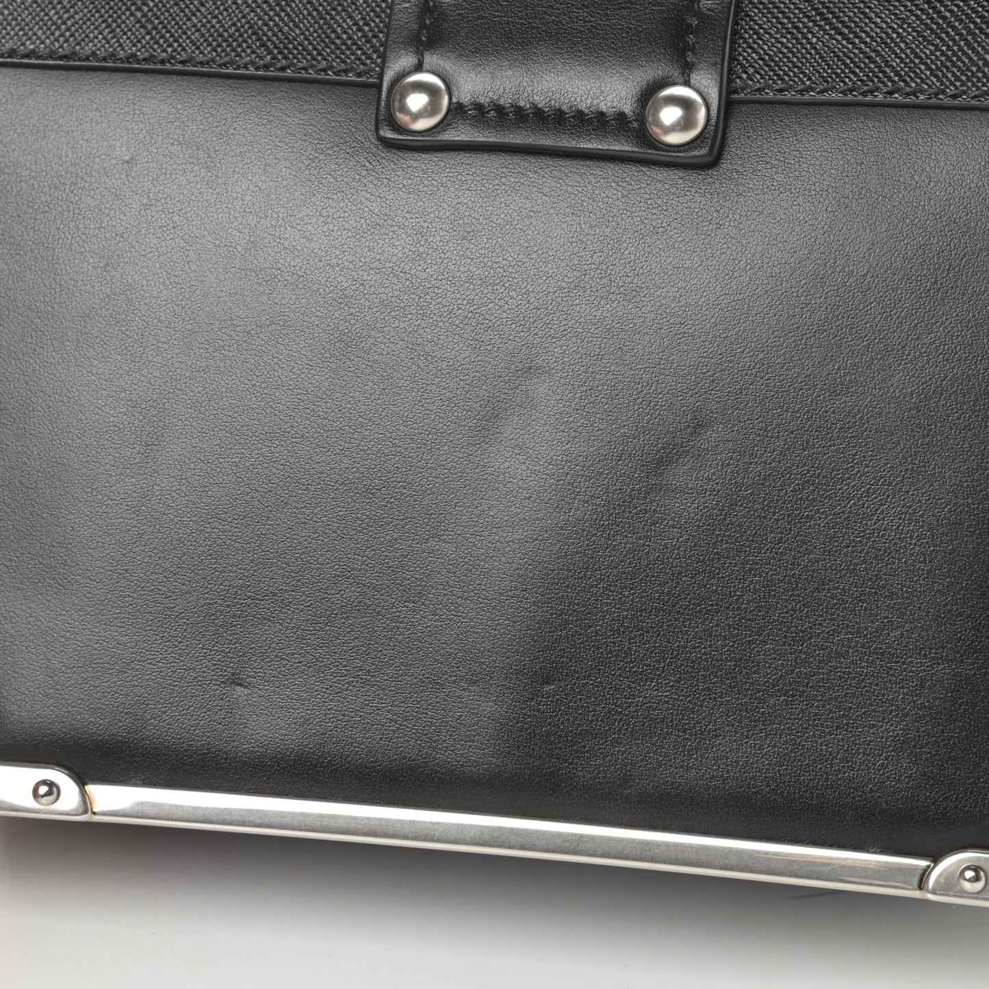 City Calf Saffiano Cahier Bag Black