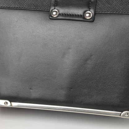 Prada City Calf Saffiano Cahier Bag Black 10 of 11