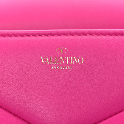 Valentino Garavani Nappa One Stud Chain Clutch Pink PP 6 of 8