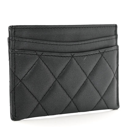 Chanel Pearly Lambskin Quilted Card Holder So Black 3 of 8