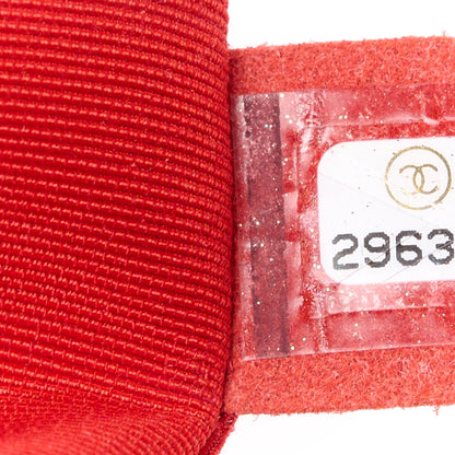 Chanel Silk Chain Printed Medium Single Flap Red 10 of 14