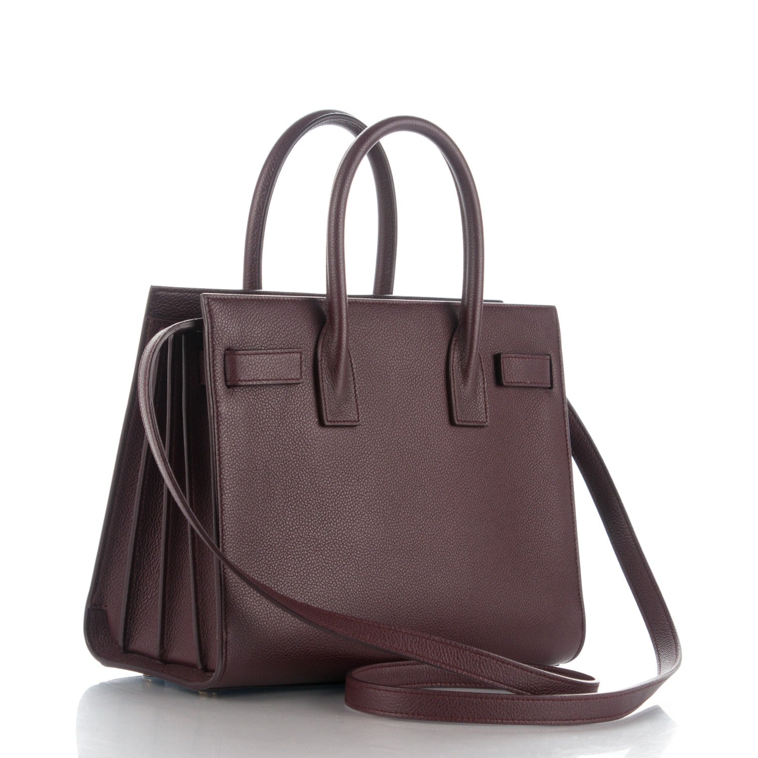 Saint Laurent Grained Calfskin Baby Sac De Jour Bordeaux 3 of 7