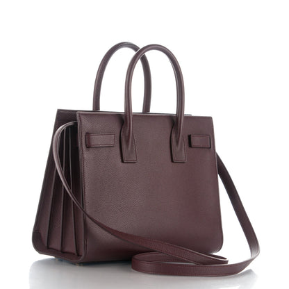 Saint Laurent Grained Calfskin Baby Sac De Jour Bordeaux 3 of 7