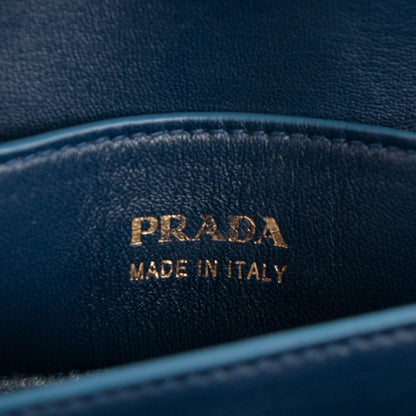 Prada Saffiano Cuir Medium Double Bag Mare Bluette 6 of 6