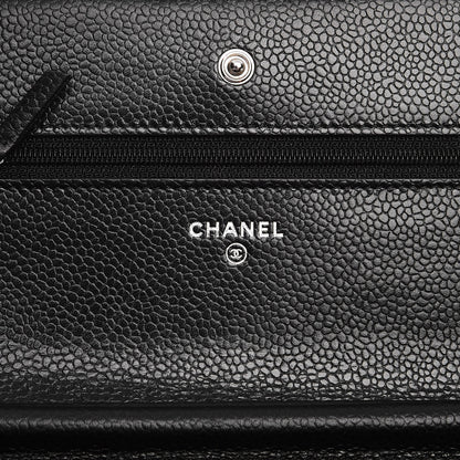 Chanel Caviar Quilted Wallet On Chain WOC Black 6 of 9