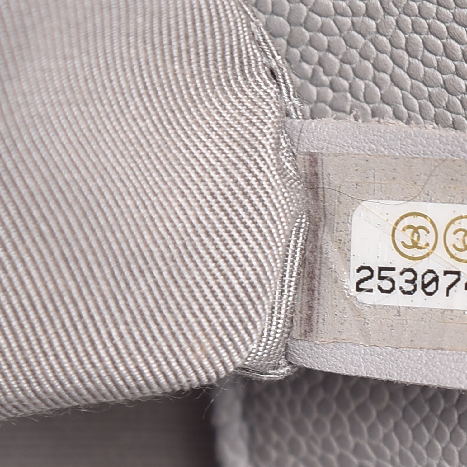 Chanel Caviar Quilted Top Handle Shopping Tote Grey 8 of 18