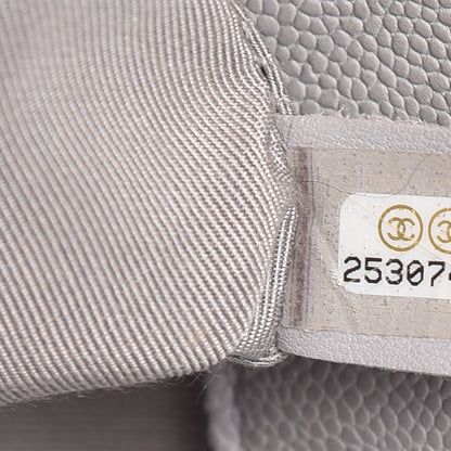 Chanel Caviar Quilted Top Handle Shopping Tote Grey 8 of 18