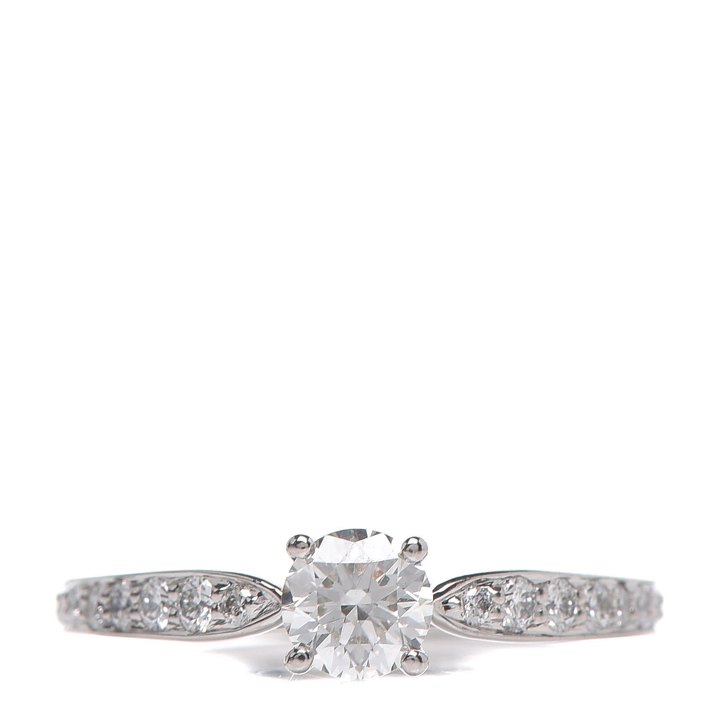 Platinum Diamond .38ct Round Brilliant Harmony Engagement Ring 50 5.25