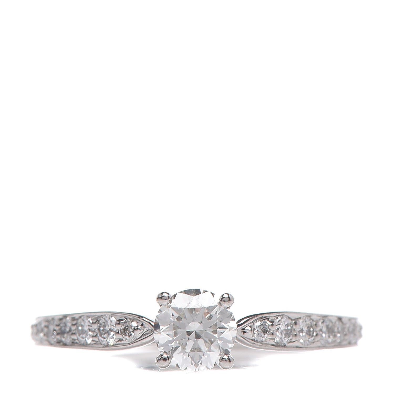 Tiffany Platinum Diamond .38ct Round Brilliant Harmony Engagement Ring 50 5.25 1 of 5