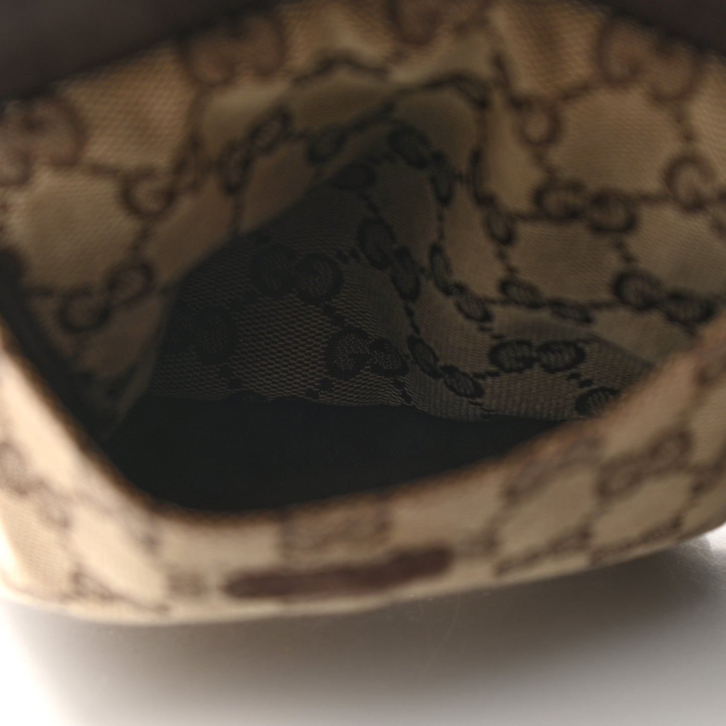 GG Monogram Double Pocket Belt Bag Dark Brown