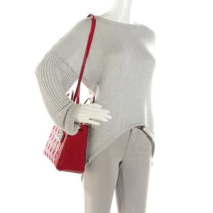 Christian Dior Patent Cannage Medium Lady Dior Red 2 of 7
