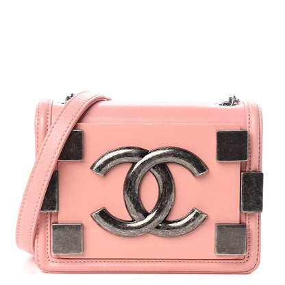 Chanel Lambskin Plexiglass Boy Brick Flap Pink 1 of 14