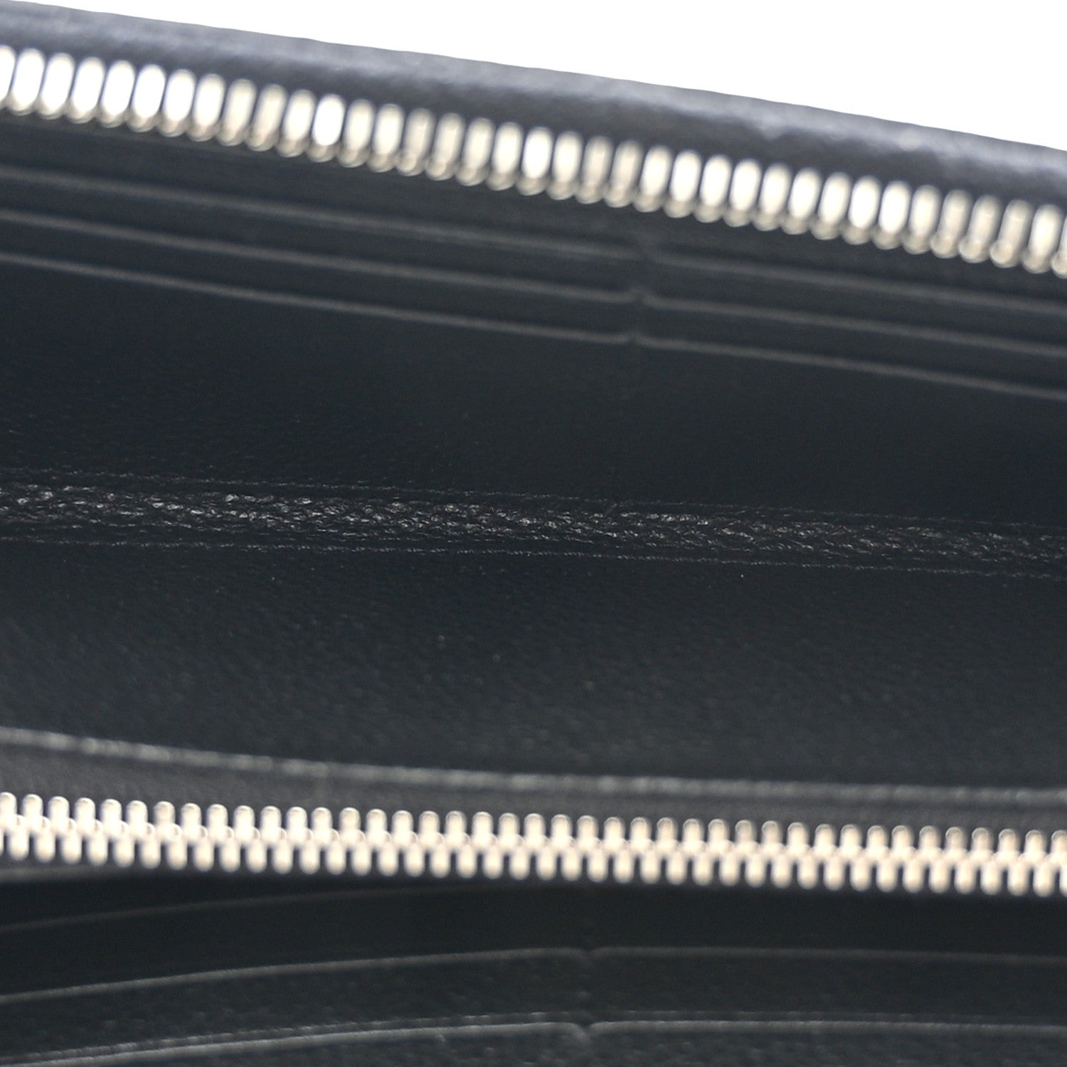 Saint Laurent Grained Calfskin Rive Gauche Zip Around Wallet Black 5 of 10