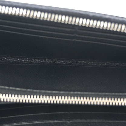 Saint Laurent Grained Calfskin Rive Gauche Zip Around Wallet Black 5 of 10