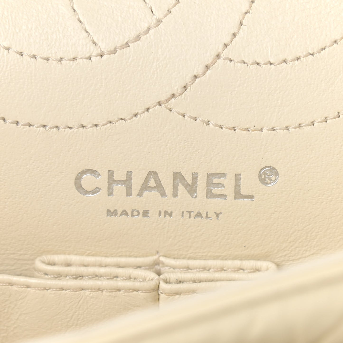 Aged Calfskin Quilted 2.55 Reissue 225 Flap White