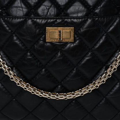 Chanel Aged Calfskin Quilted Large Reissue Camera Case Black 7 of 9
