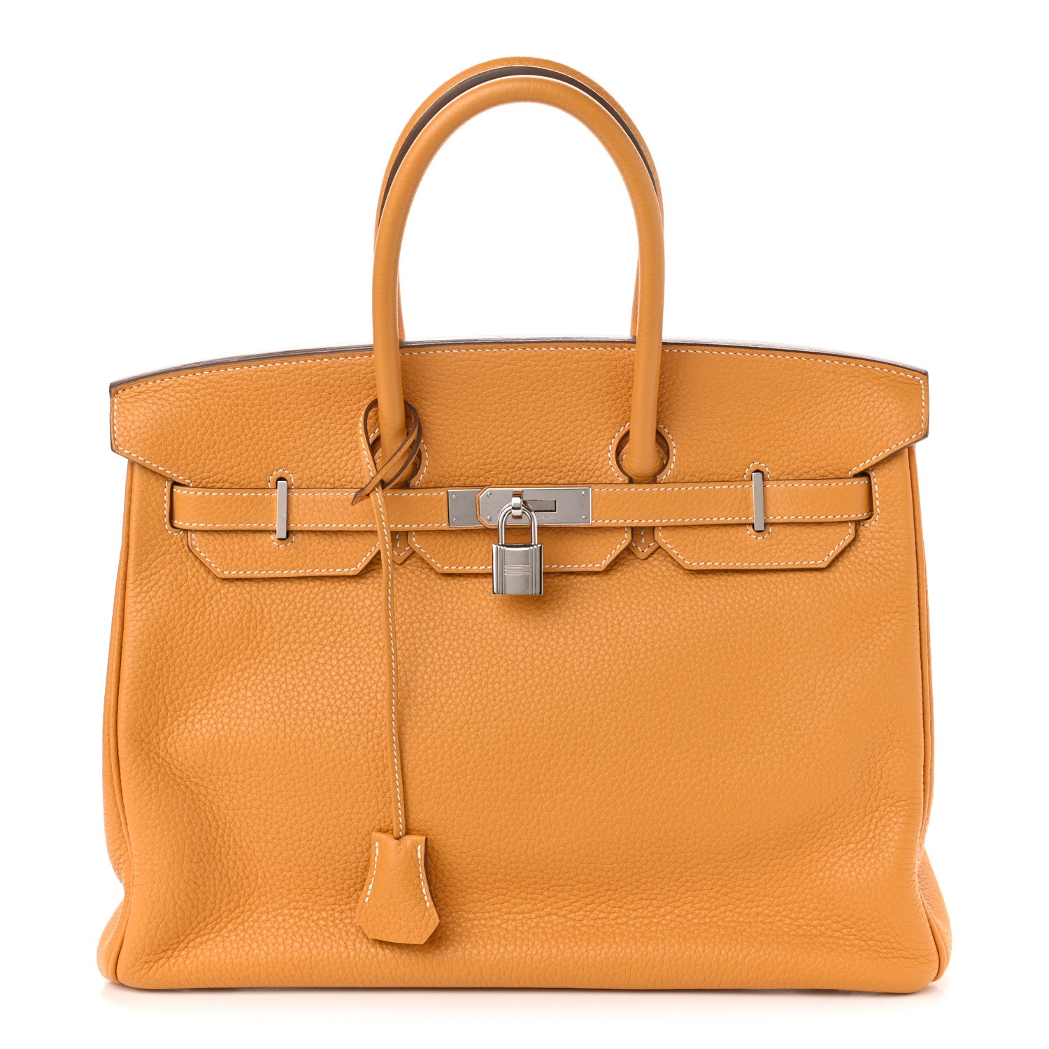 Hermes Taurillon Clemence Birkin 35 Moutarde 1 of 11
