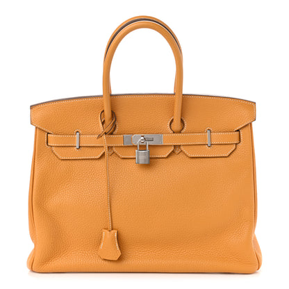 Hermes Taurillon Clemence Birkin 35 Moutarde 1 of 11