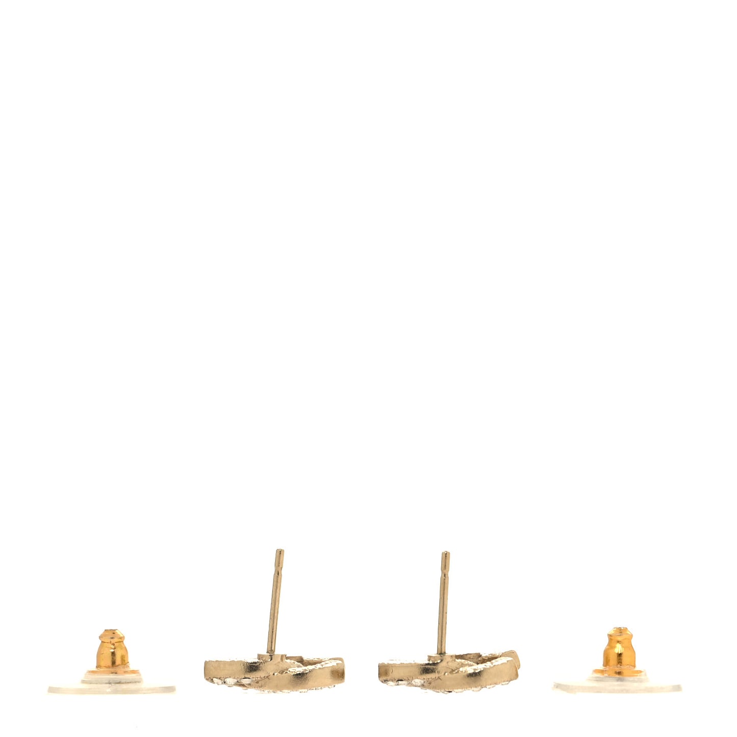 Crystal Mini Timeless CC Earrings Light Gold