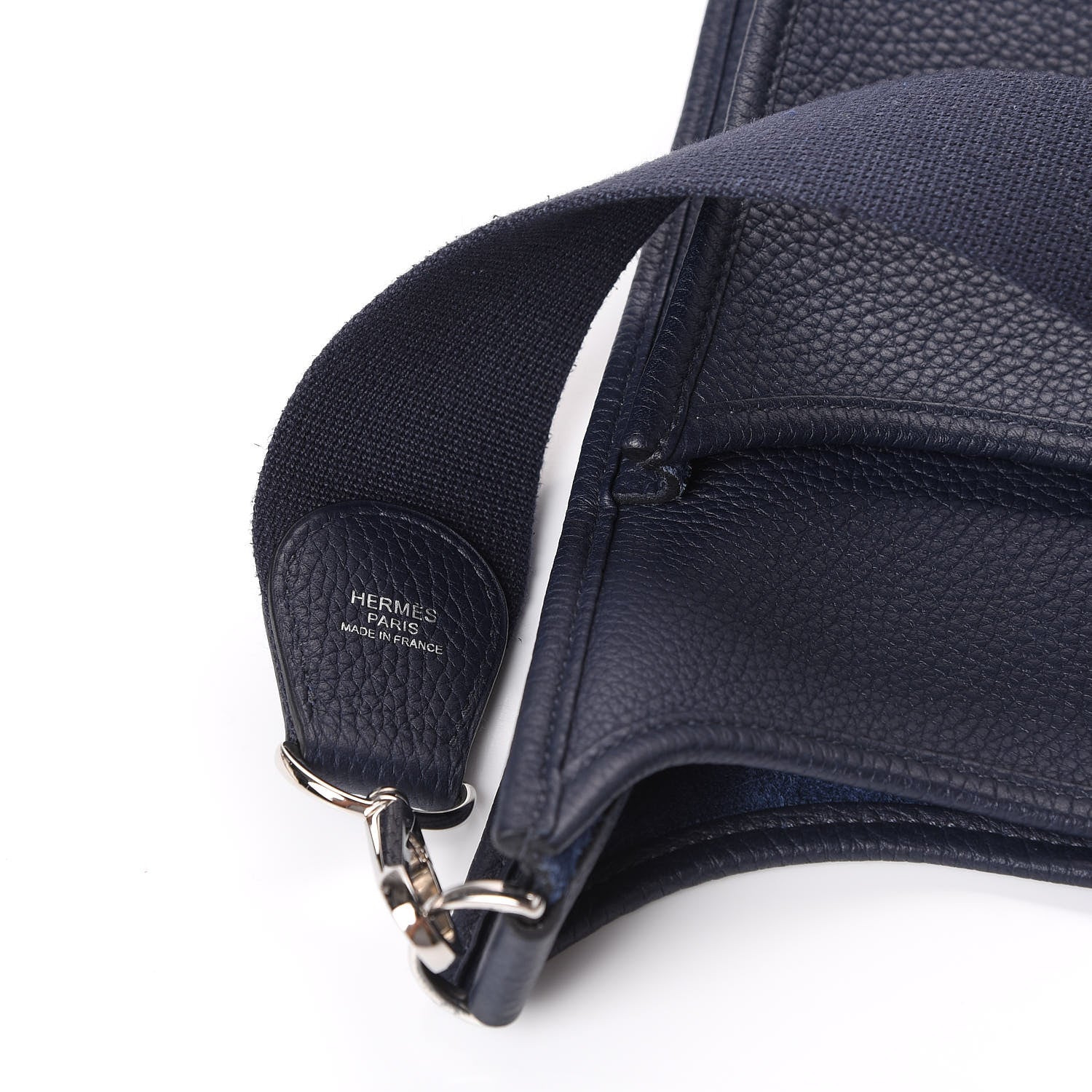 Hermes Taurillon Clemence Evelyne III PM Bleu Nuit 8 of 12