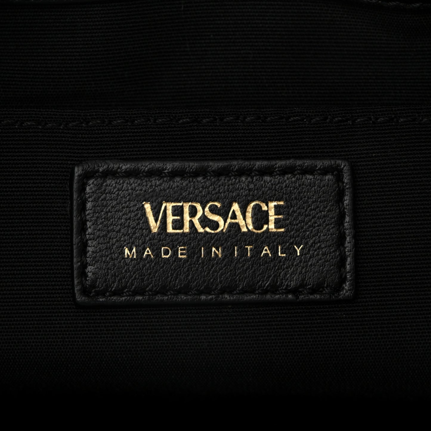 Nappa Quilted Medusa Top Handle Bucket Bag Black