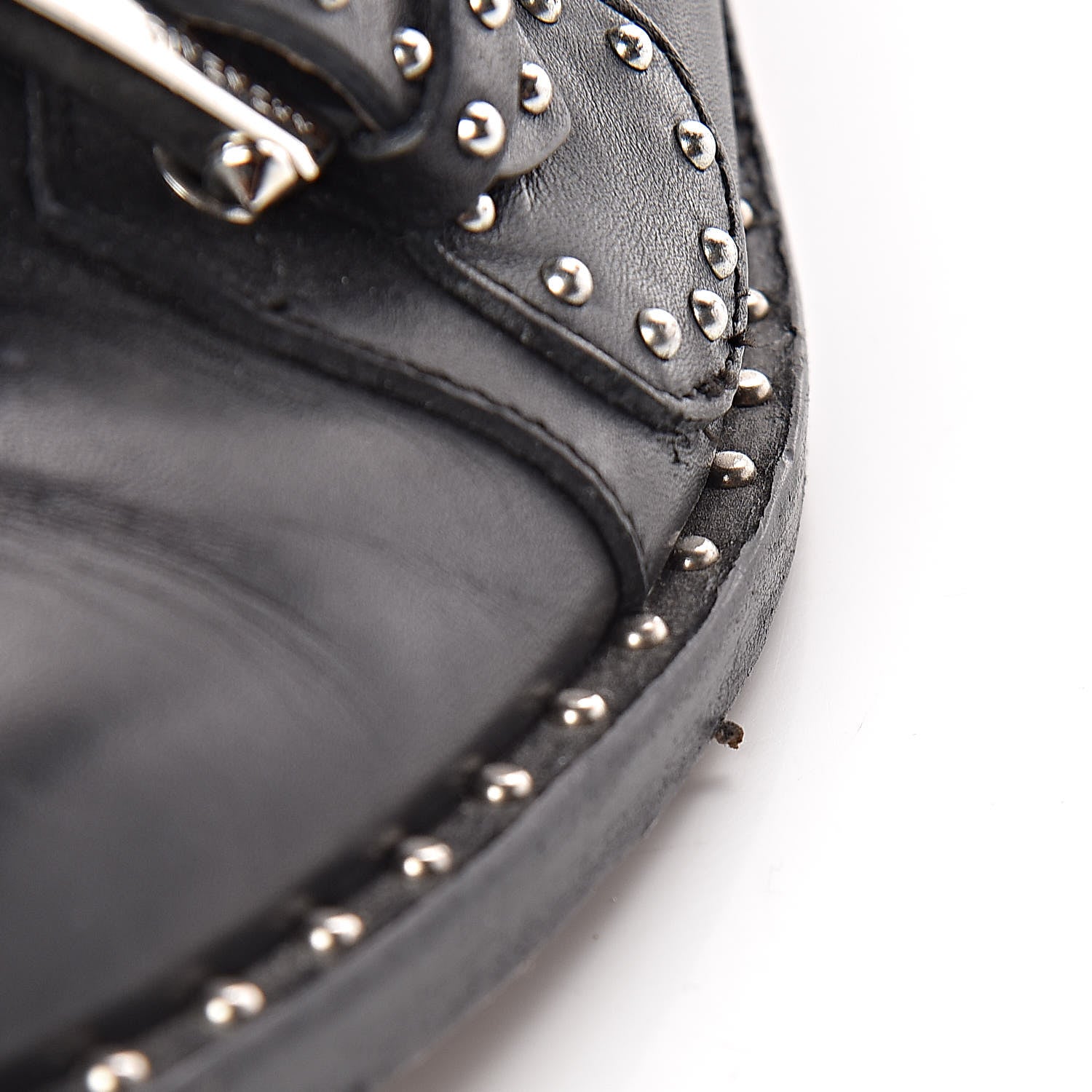 Givenchy Calfskin Studded Prue Buckle Bootie 35 Black 14 of 19