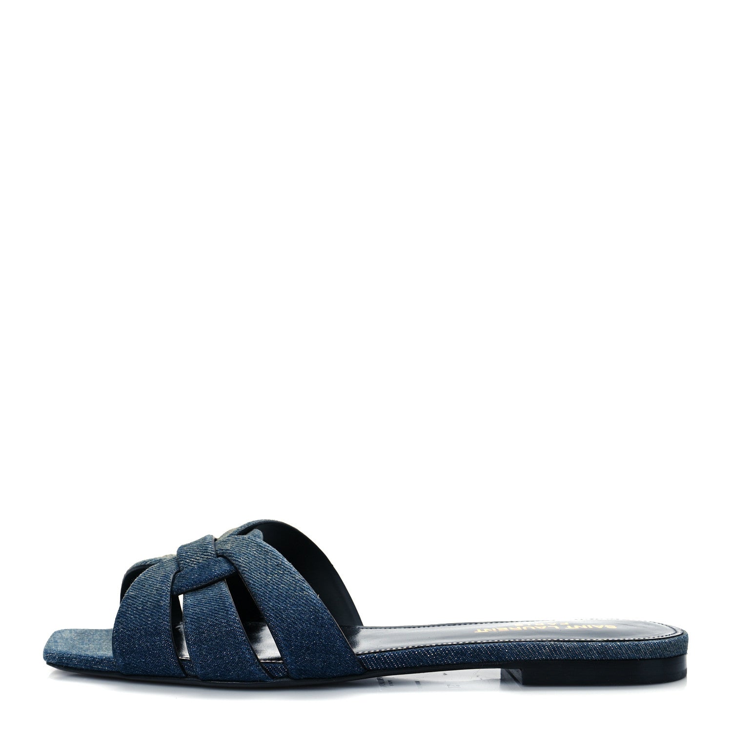 Saint Laurent Denim Tribute 05 Slide Sandals 37 Deep Navy Jeans 1 of 10