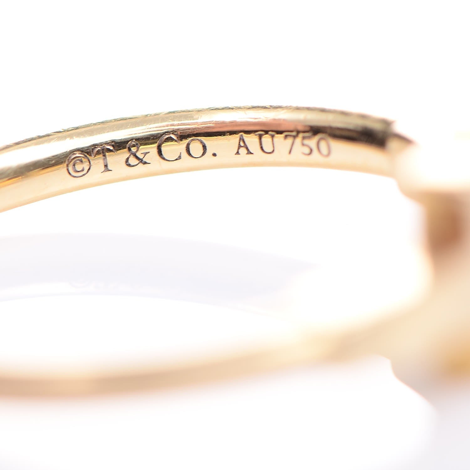 Tiffany 18K Yellow Gold T Wire Ring 49 4.75 5 of 6
