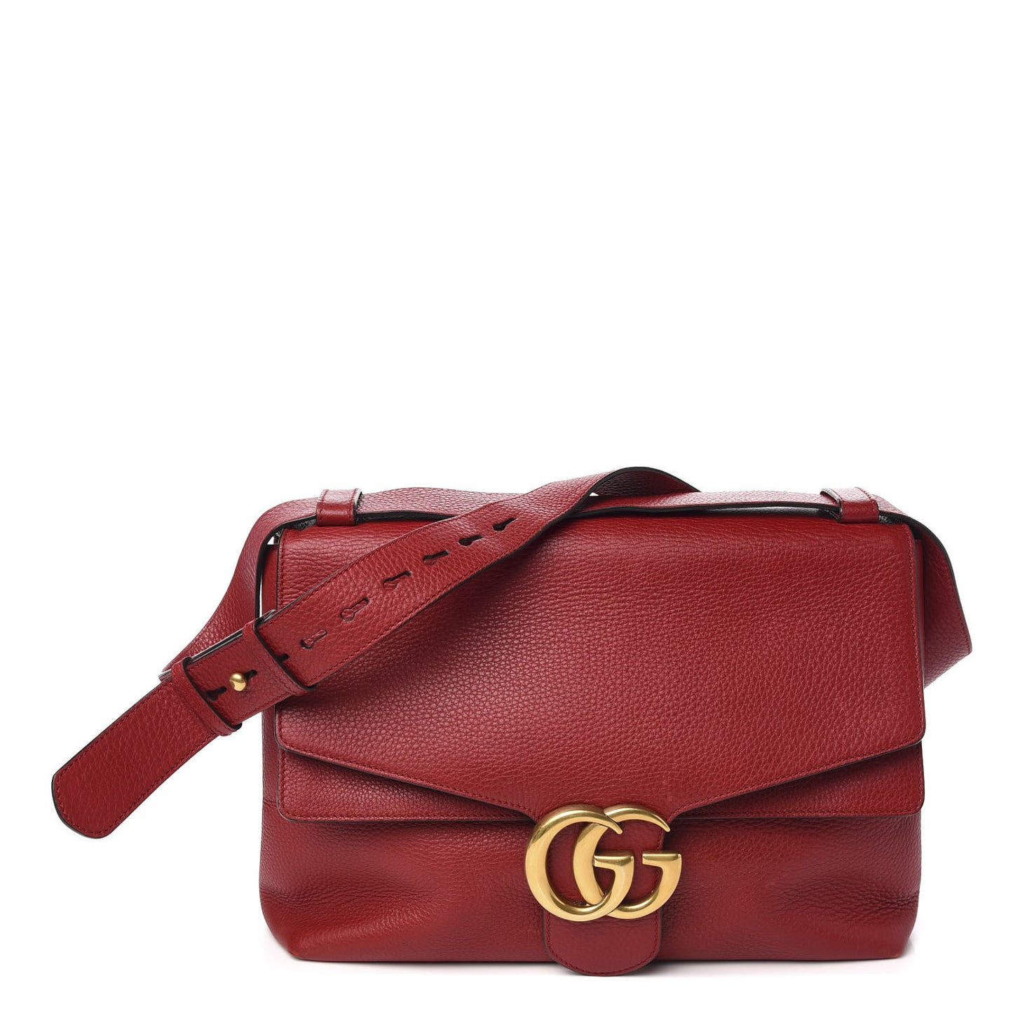 Cellarius Calfskin Large GG Marmont Shoulder Bag Vulcanic Red
