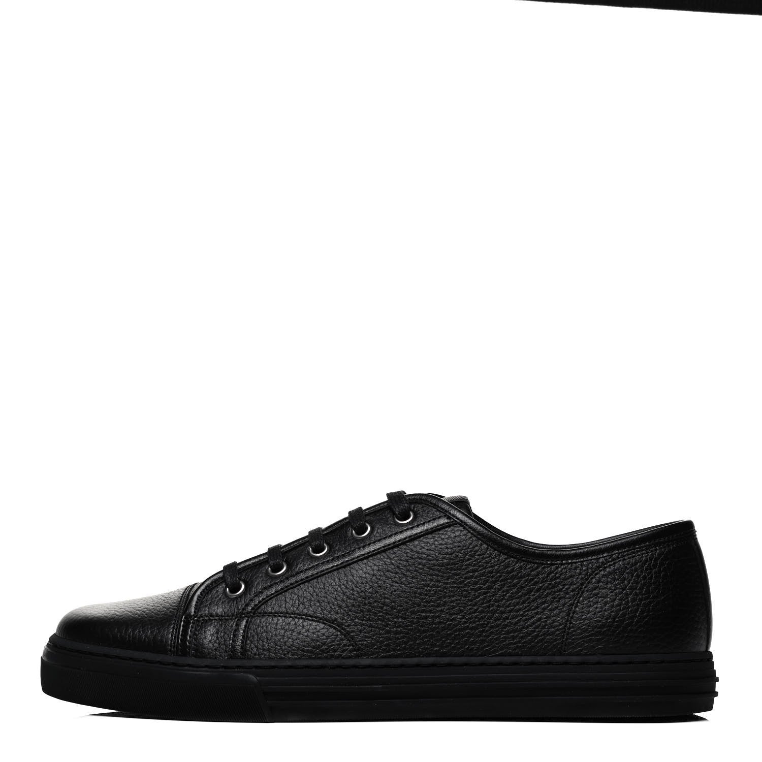 Gucci Nappa Mens Low Top Sneakers 9 Black 1 of 8