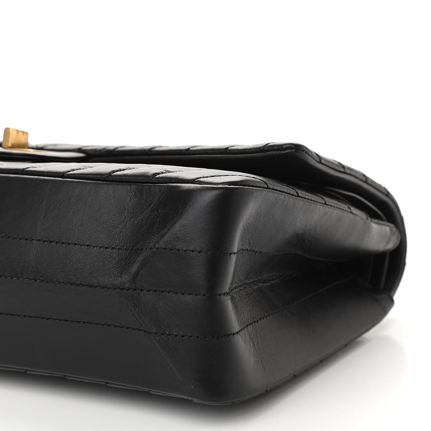 Aged Calfskin Chevron Quilted 2.55 Reissue 226 Flap Black