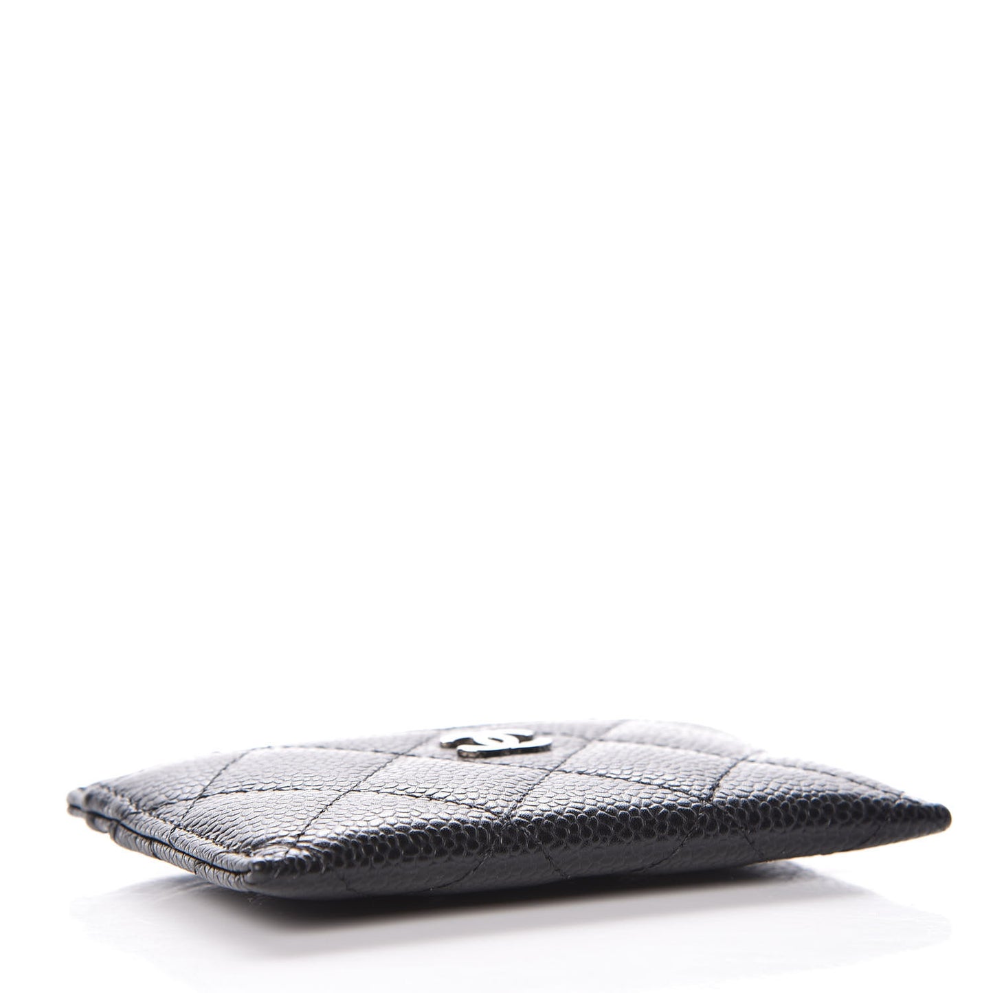 Caviar Quilted Card Holder Black