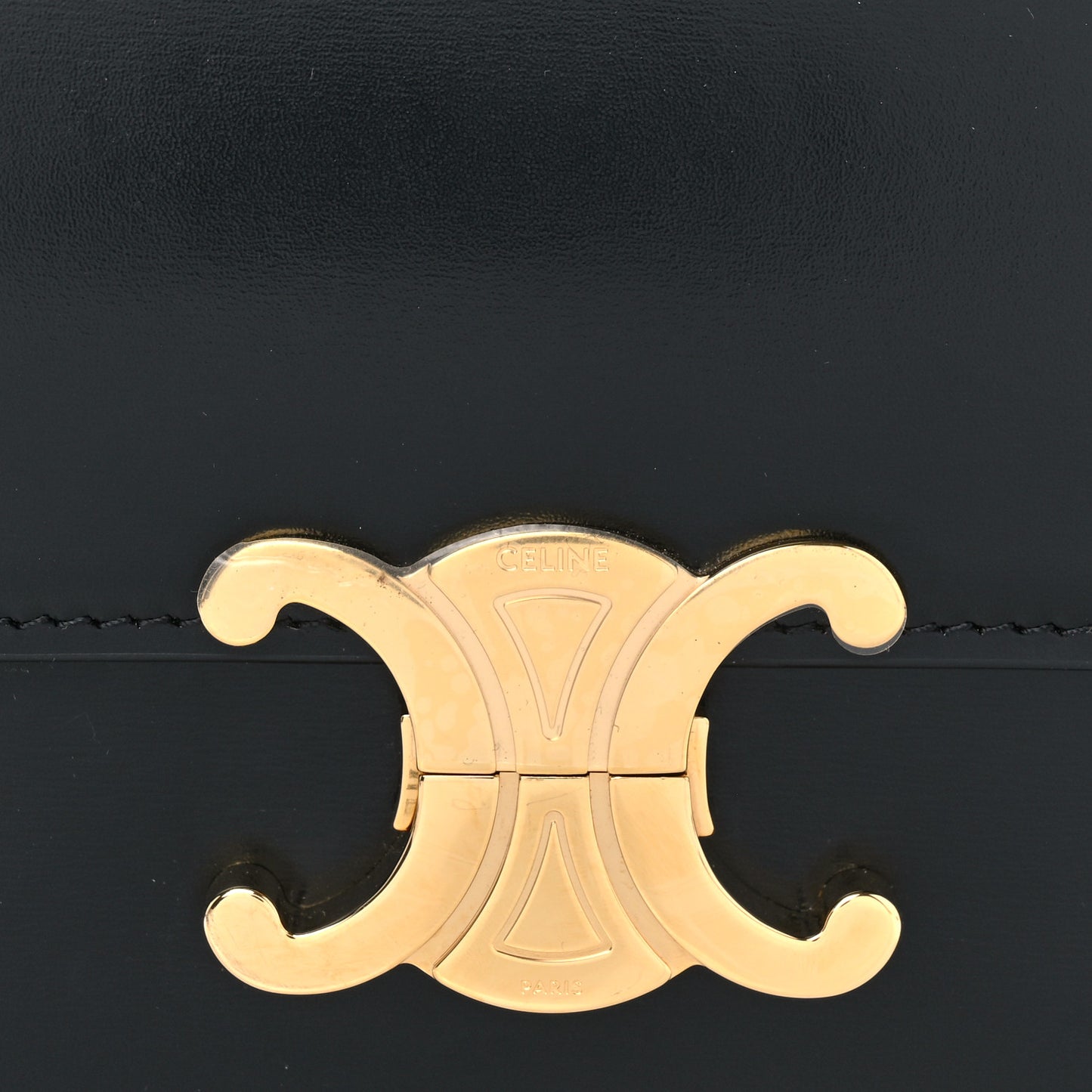 Shiny Calfskin Medium Triomphe Black