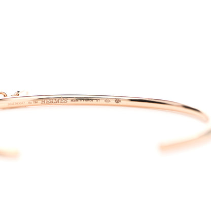 Hermes 18K Rose Gold TPM Kelly Clochette Cuff Bracelet ST 4 of 6