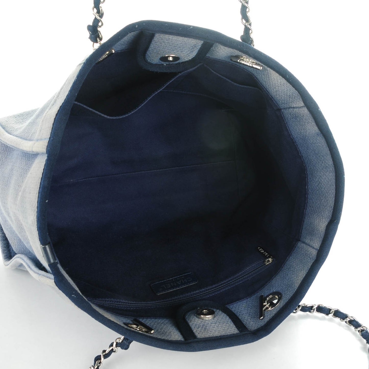 Canvas Small Deauville Tote Denim Blue