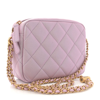 Chanel Iridescent Caviar Quilted Mini My Perfect Camera Case Pink 3 of 11
