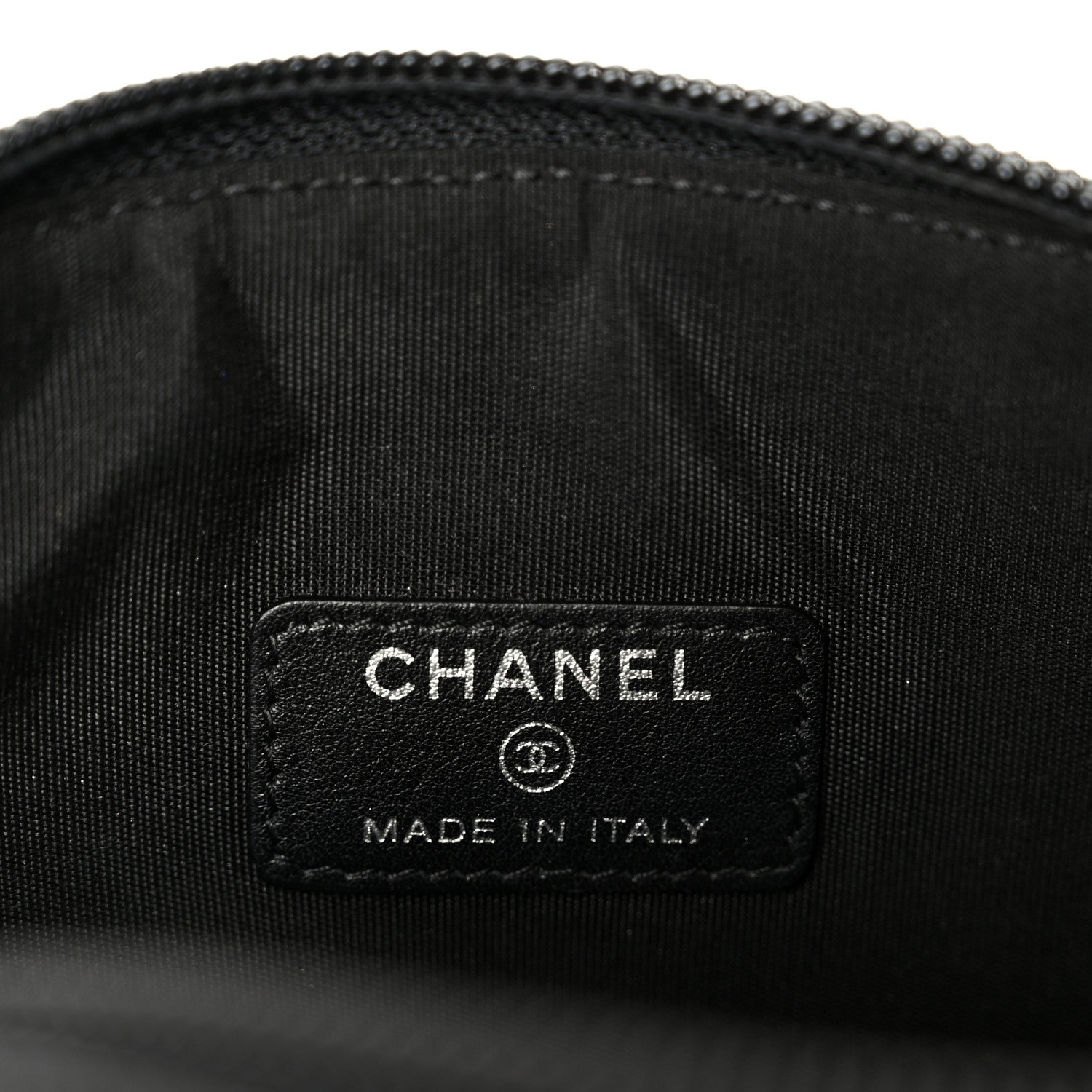 Chanel Caviar Timeless CC Cosmetic Pouch Black 6 of 8