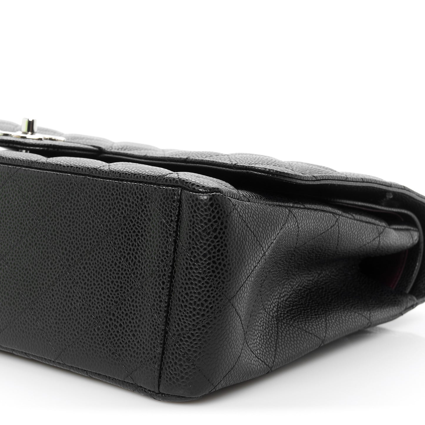 Caviar Quilted Maxi Double Flap Black