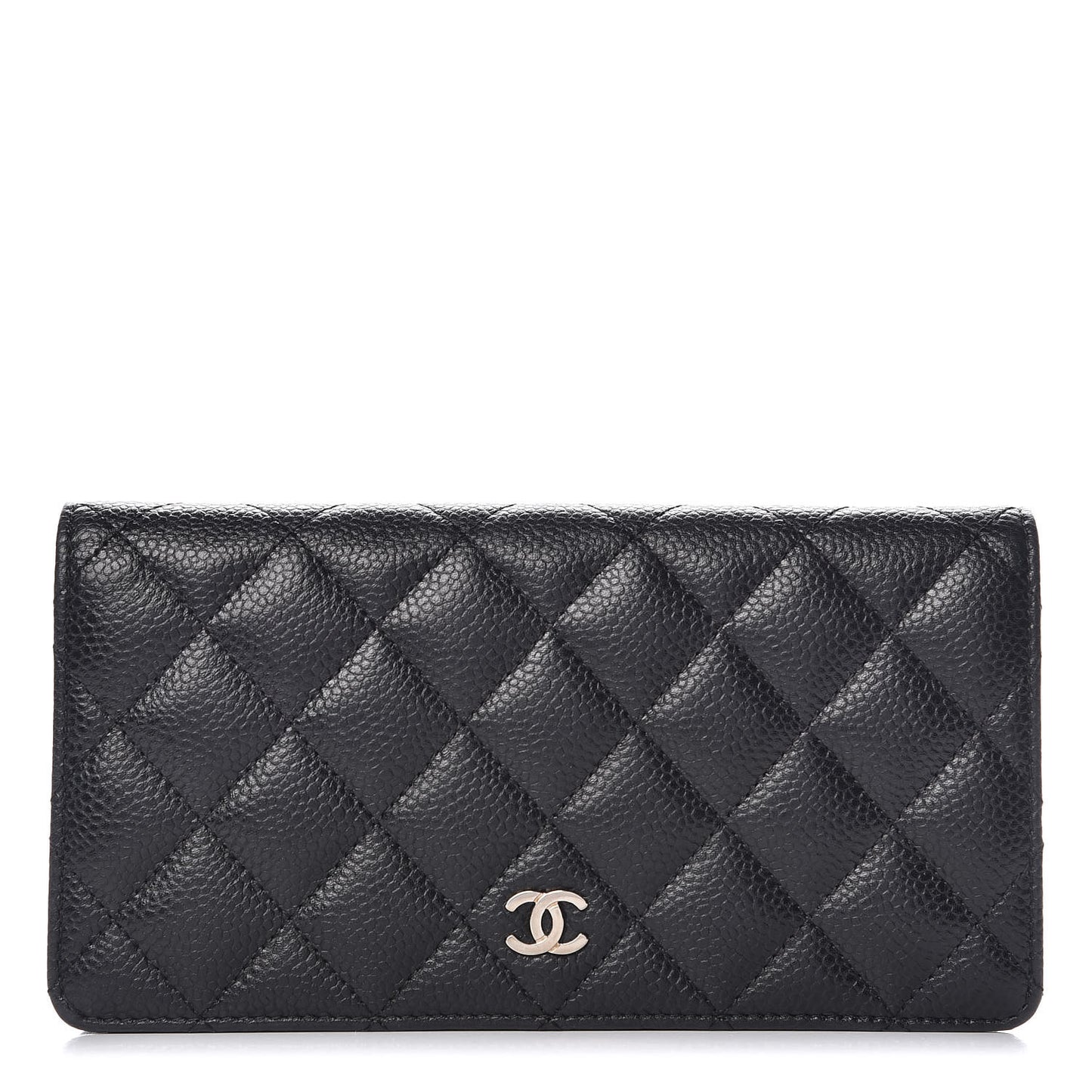 Caviar Quilted Yen Wallet Black