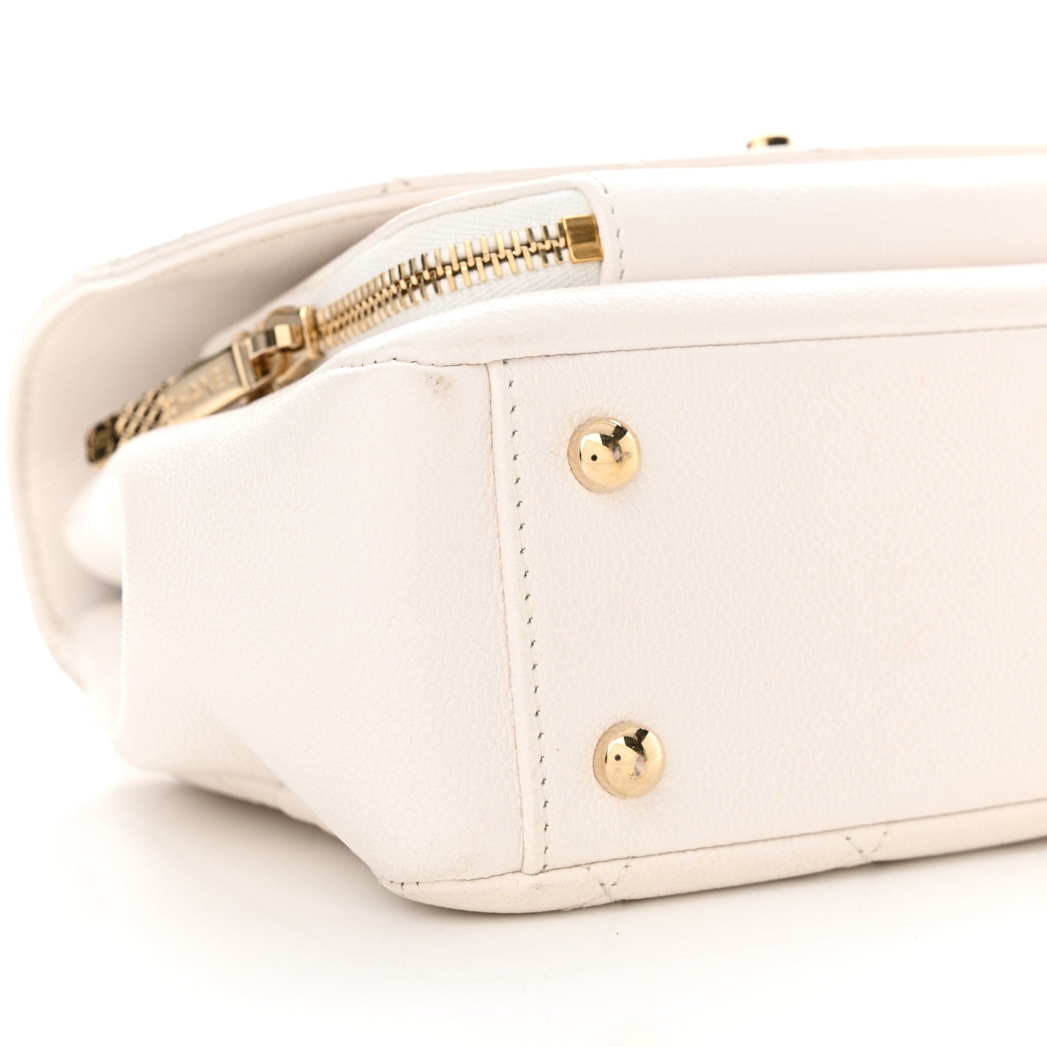 Chanel Caviar Quilted Medium Business Affinity Flap White 9 of 19