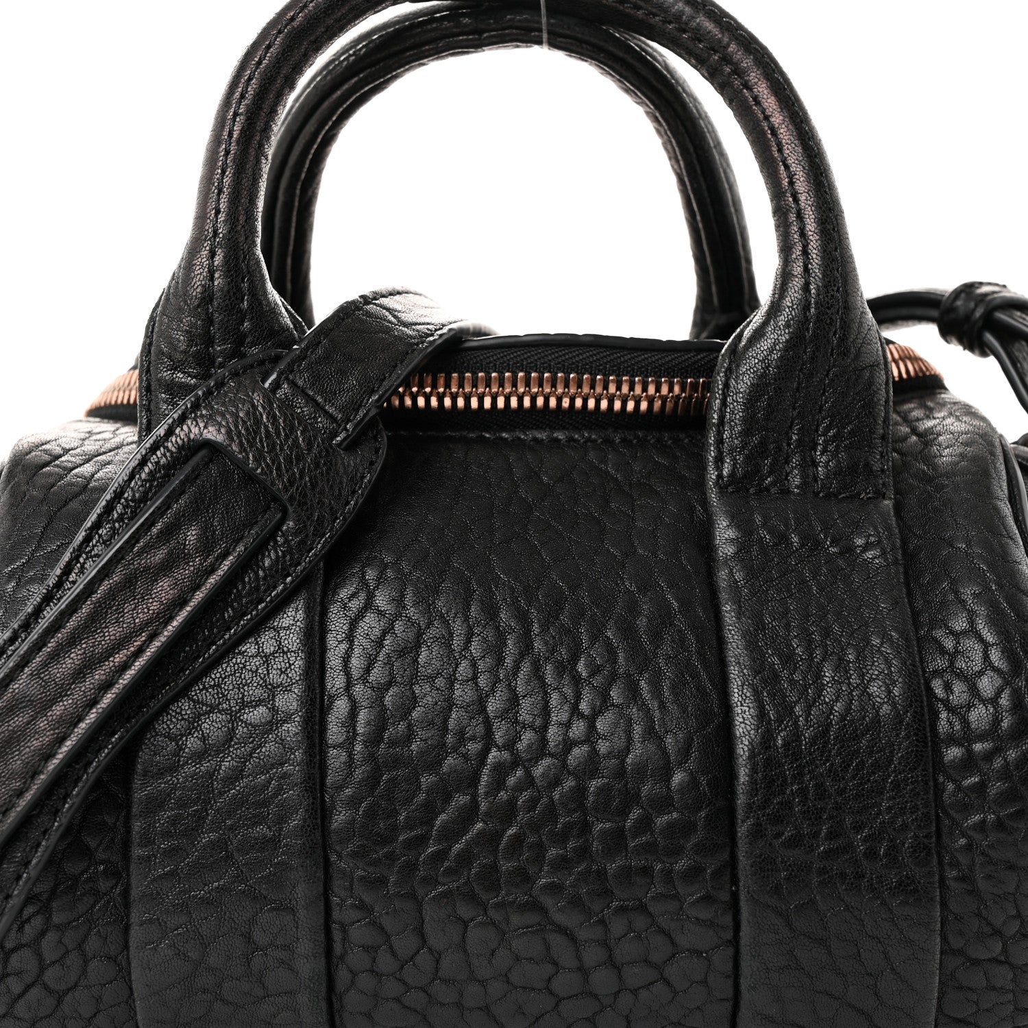Alexander Wang Pebbled Lambskin Mini Rockie Black Rose Gold Hardware 8 of 10
