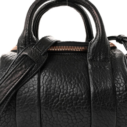 Alexander Wang Pebbled Lambskin Mini Rockie Black Rose Gold Hardware 8 of 10