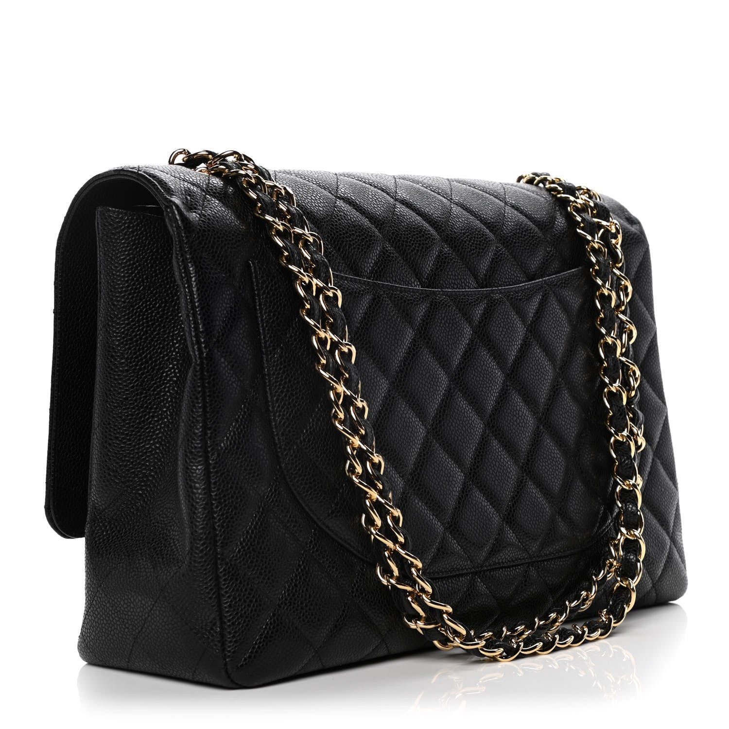 Chanel Caviar Quilted Maxi Single Flap Black 2 of 9