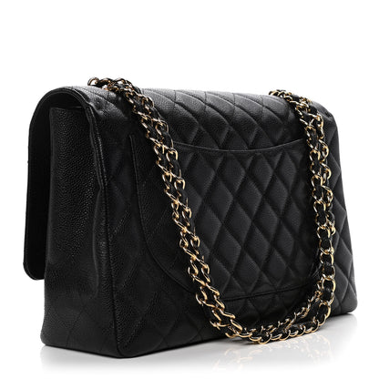 Chanel Caviar Quilted Maxi Single Flap Black 2 of 9