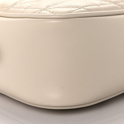 Gucci Calfskin Matelasse Aria Small GG Marmont Chain Shoulder Bag Mystic White 10 of 12