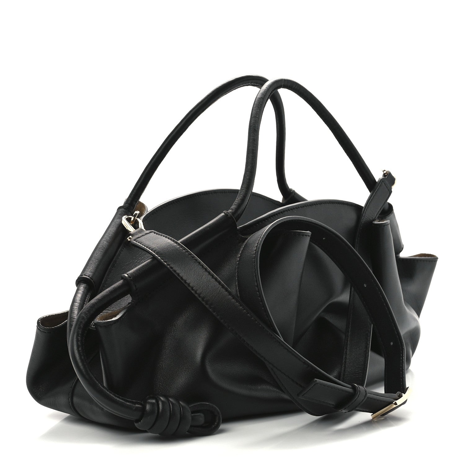Loewe Shiny Nappa Calfskin Paseo Bag Black 3 of 11